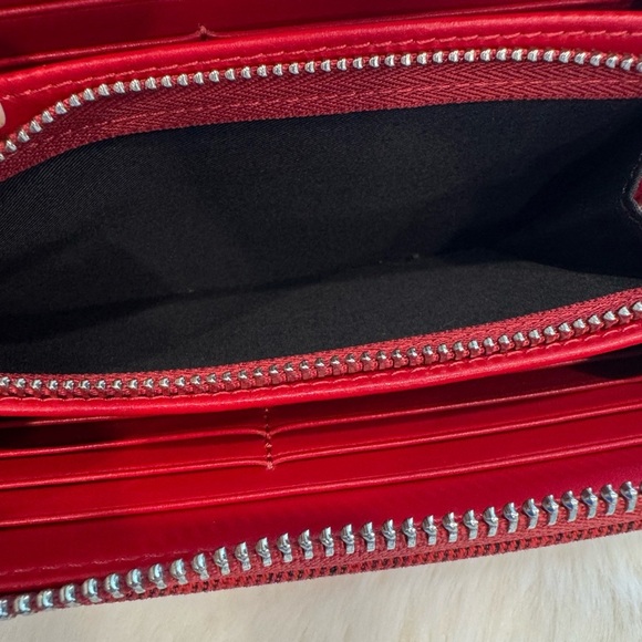 DIESEL Red Denim Zip-Around Continental Wallet - Picture 9 of 10